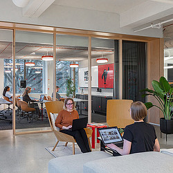 Gensler Seattle office meeting room and collaboration space